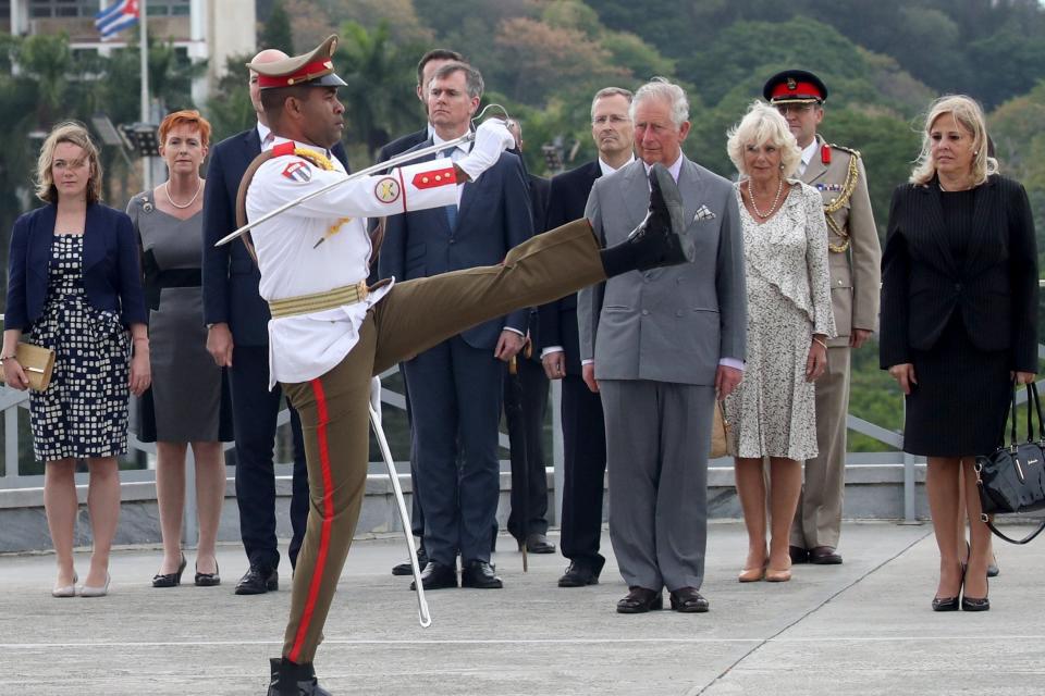 Prince Charles, Prince Of Wales and Camilla, Duchess of Cornwall attend a wreath laying ceremony at the Jose Marti Memorial in Havana, Cuba (Getty Images,)