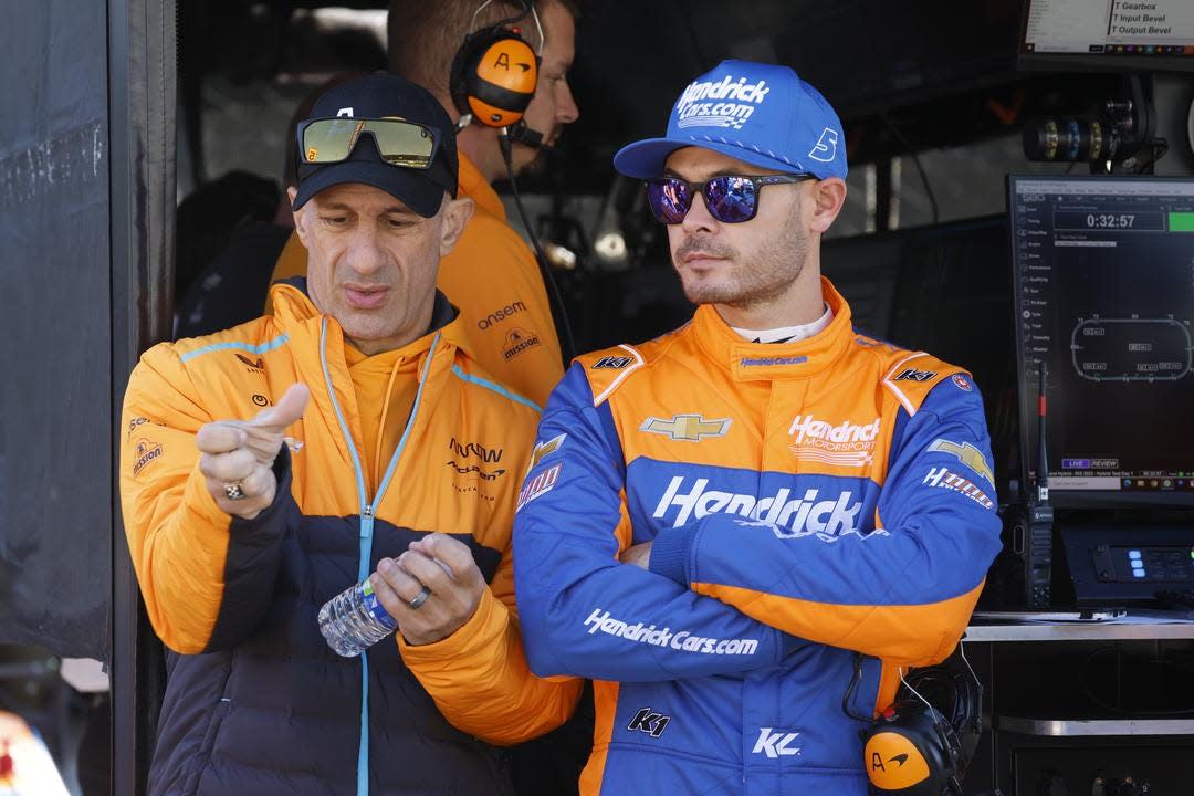 In his role as Arrow McLaren's sporting director, Tony Kanaan has been charged with spearheading Kyle Larson's 'Double' attempt. After three frustrating days of practice, that job now no doubt includes keeping Larson's emotions in check.