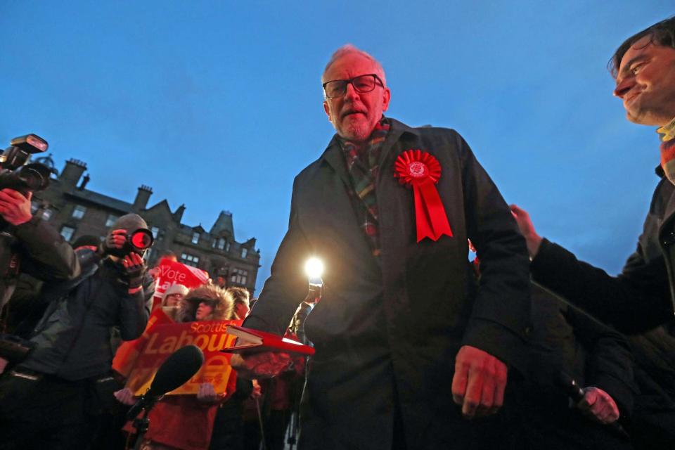 Jeremy Corbyn in Glasgow (PA)