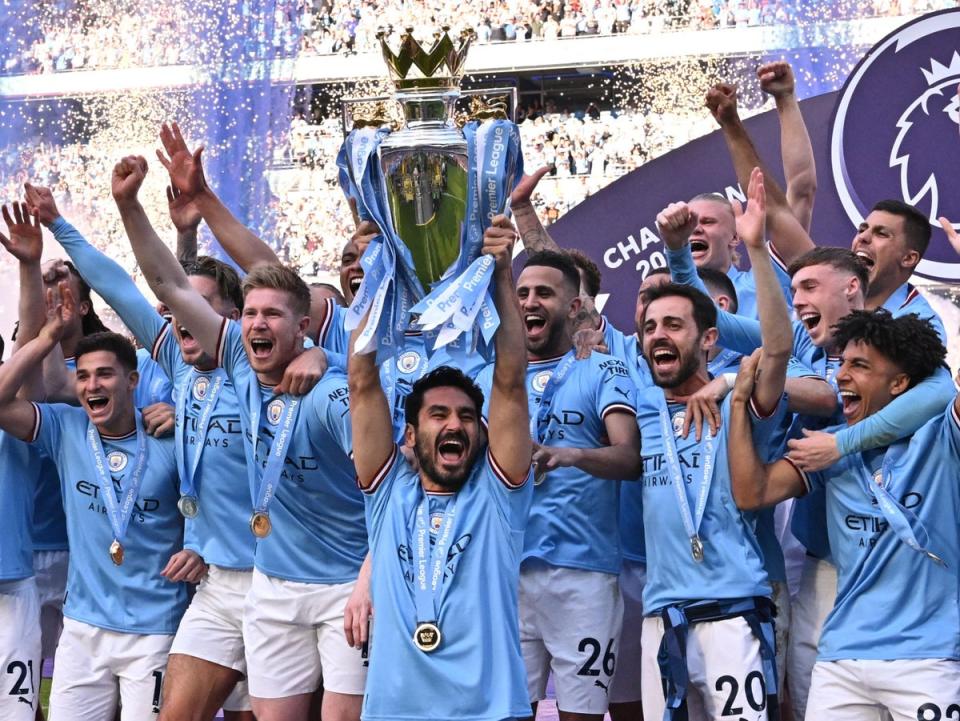 Man City won their fifth Premier League in six years this season (AFP via Getty Images)