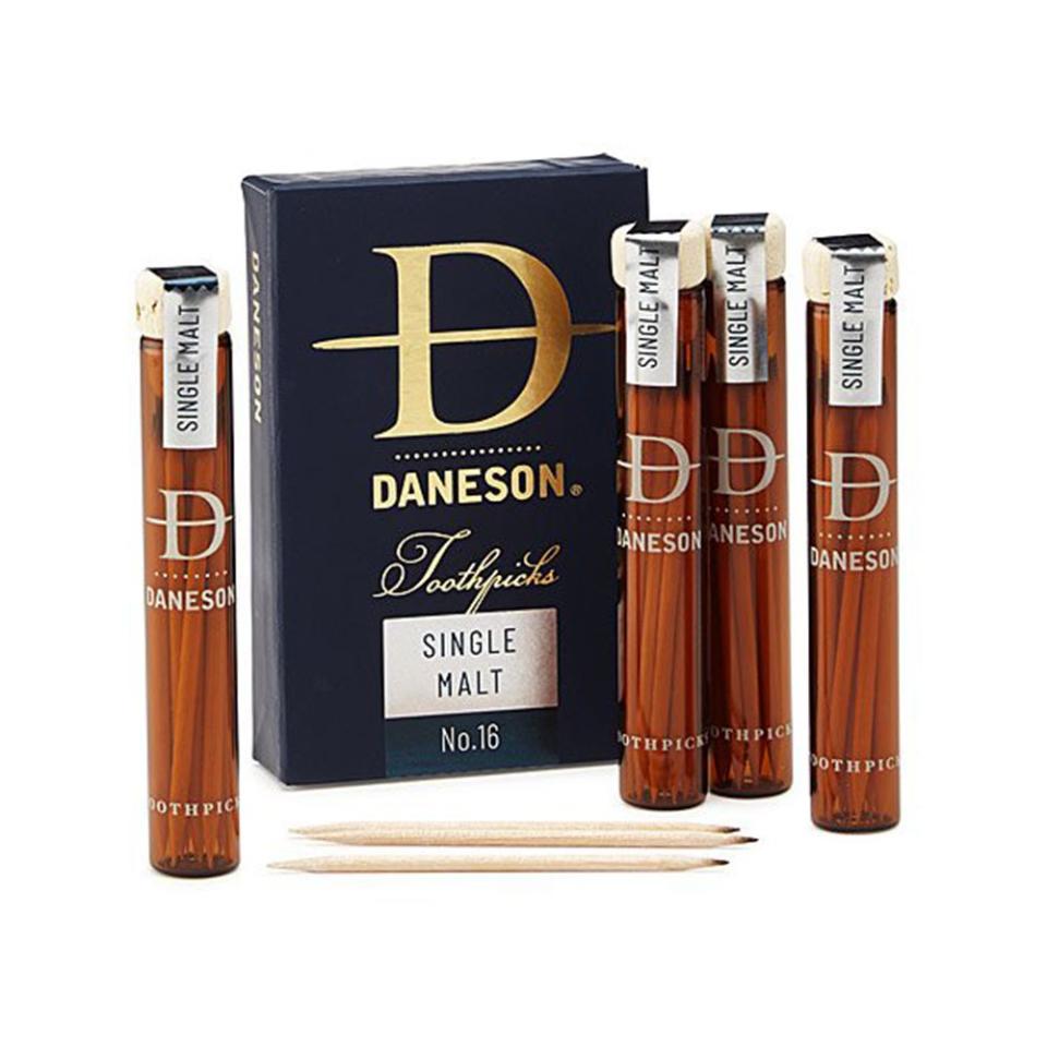 <p><a href="https://go.redirectingat.com?id=74968X1596630&url=https%3A%2F%2Fwww.bespokepost.com%2Fstore%2Fdaneson-bourbon-toothpicks-pack&sref=https%3A%2F%2Fwww.bestproducts.com%2Feats%2Ffood%2Fg3171%2Fbest-whiskey-gifts%2F" rel="nofollow noopener" target="_blank" data-ylk="slk:Shop Now;elm:context_link;itc:0;sec:content-canvas" class="link ">Shop Now</a></p><p>Scotch-Infused Toothpicks Gift Set</p><p>$40.00</p><p>bespokepost.com</p>