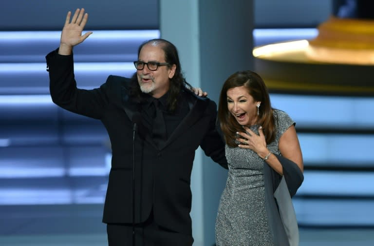 The happy couple provided a feel-good moment of live television on Emmys night