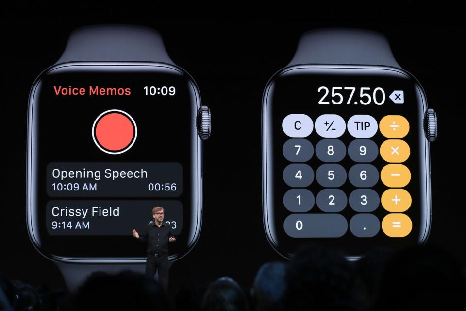 Voice notes and calculator are coming to the Apple Watch is WatchOS6 (Justin Sullivan / Staff / Getty )