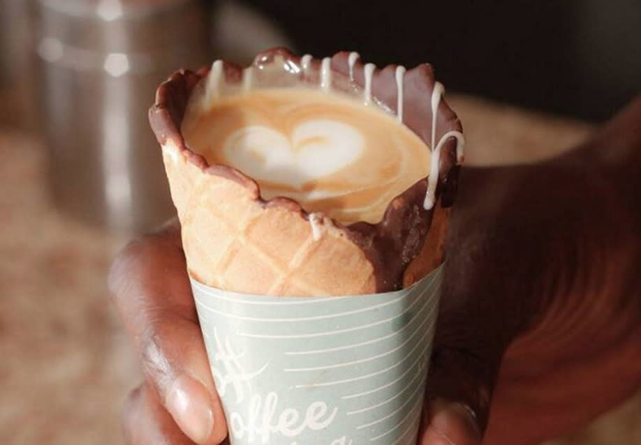 #CoffeeInACone is the newest (and prettiest) way to drink your coffee