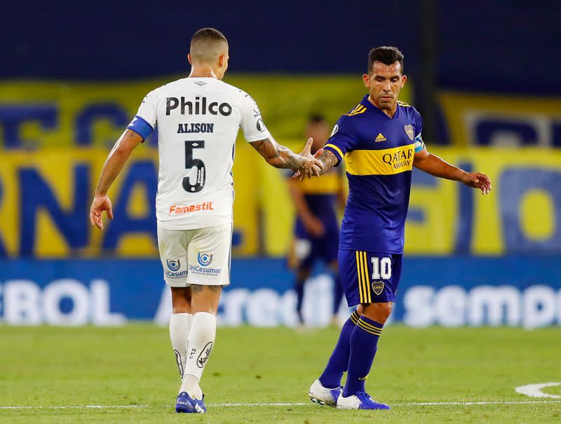 Fútbol - Copa Libertadores - Semifinal - Partido de ida - Boca Juniors-Santos