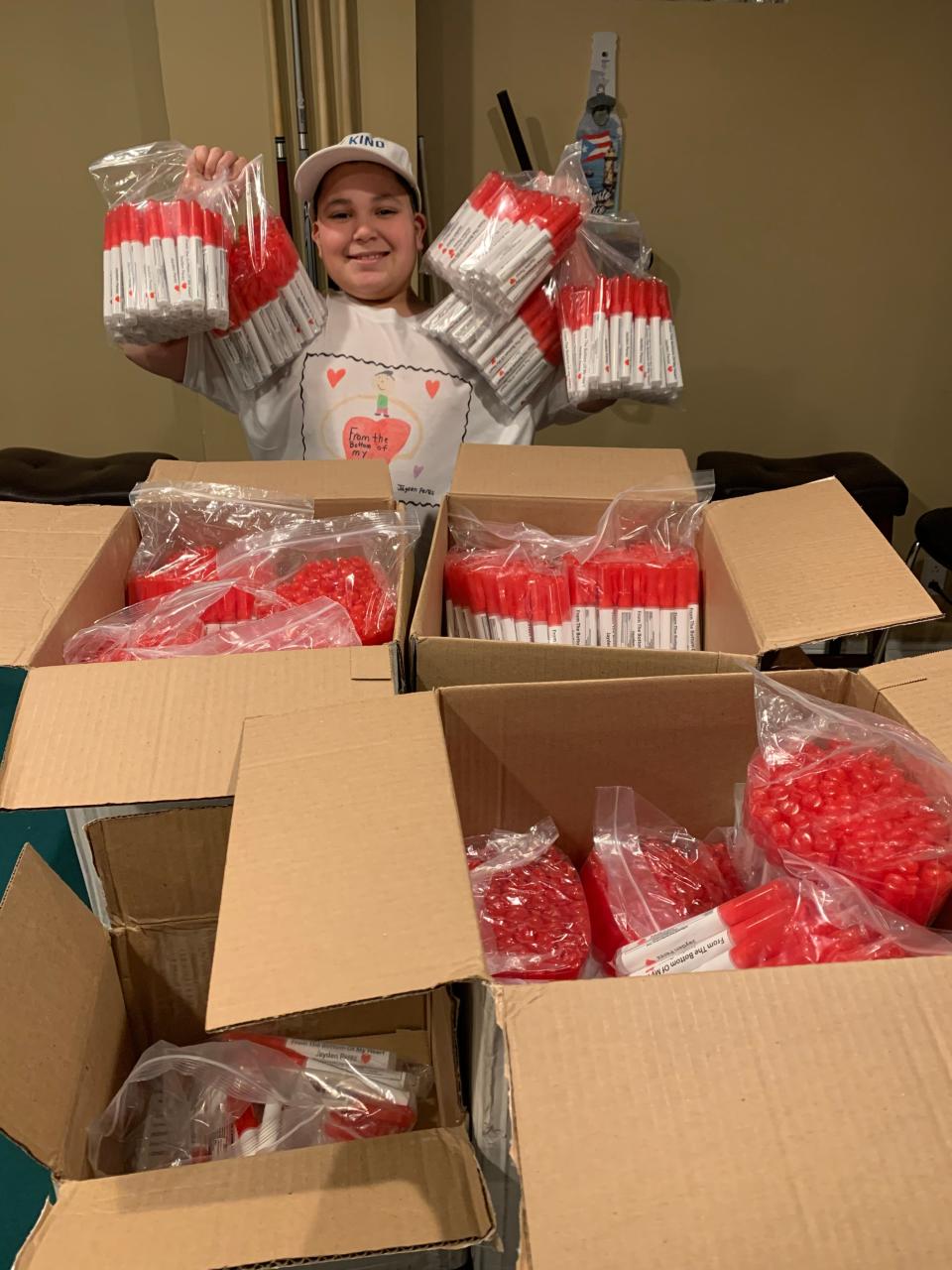 Jayden Perez, 11, of Woodland Park is donating 1,000 spray sanitizers to the borough school district amid coronavirus concerns.