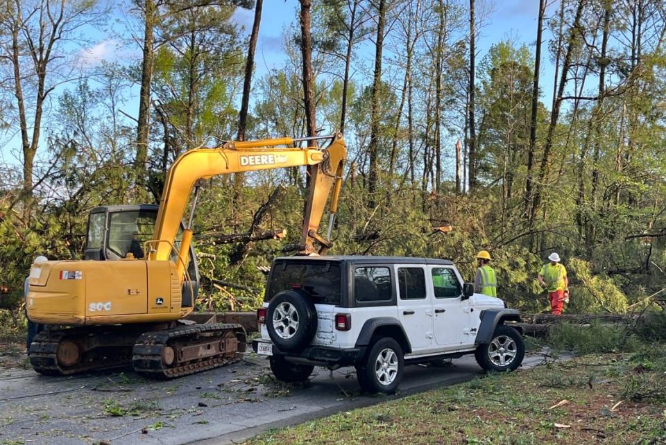 Briarwood neighborhood of Rockdale County hit hardest by tornado overnight. So far, there have been no reports of injuries.