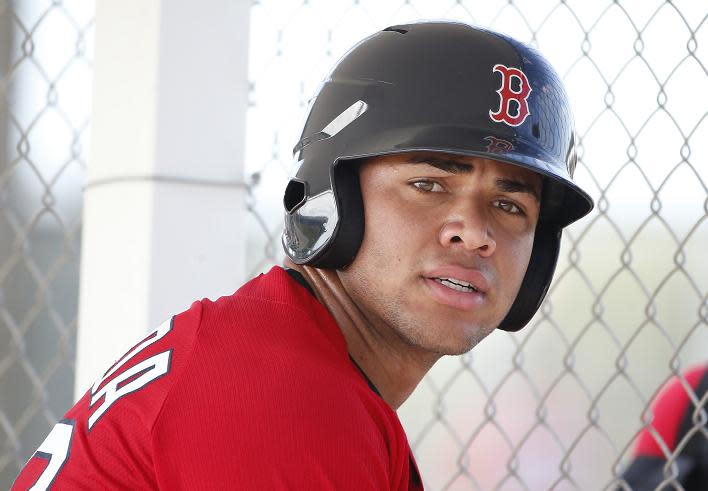 Top Red Sox prospect Yoan Moncada is on his way to the big leagues. (AP)