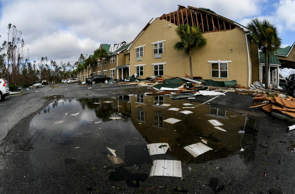 Country Inn & Suites on Harrison Avenue in Panama City was heavily damaged by Hurricane Michael in October 2018.