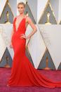 <p>Charlize Theron and Dior go hand-in-hand, the seasoned actress has worked with the French house for years, appearing in their J'adore Dior fragrance ad. This red number was simple yet left a mark on the red carpet. </p>