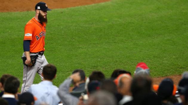 Astros' Dallas Keuchel spotted wearing walking boot