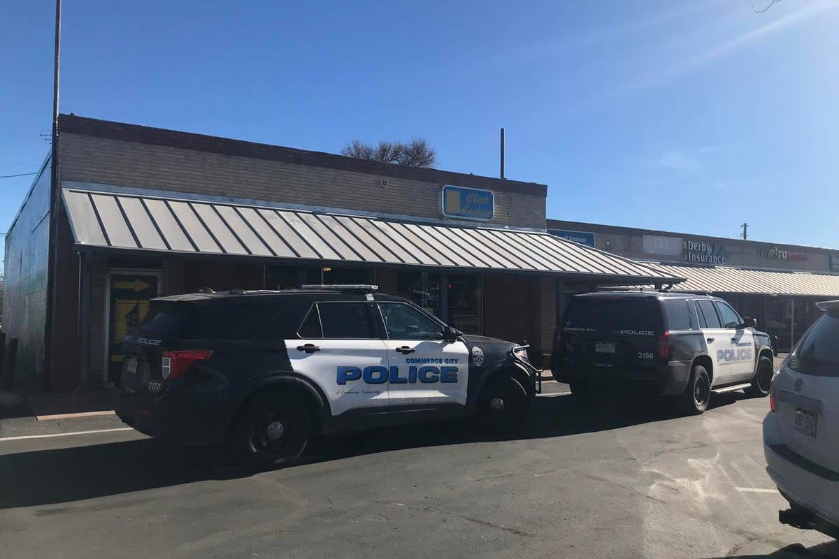 A gang of armed thieves were in the midst of robbing a Colorado check-cashing business when their getaway car was stolen. (Commerce City Police Department)