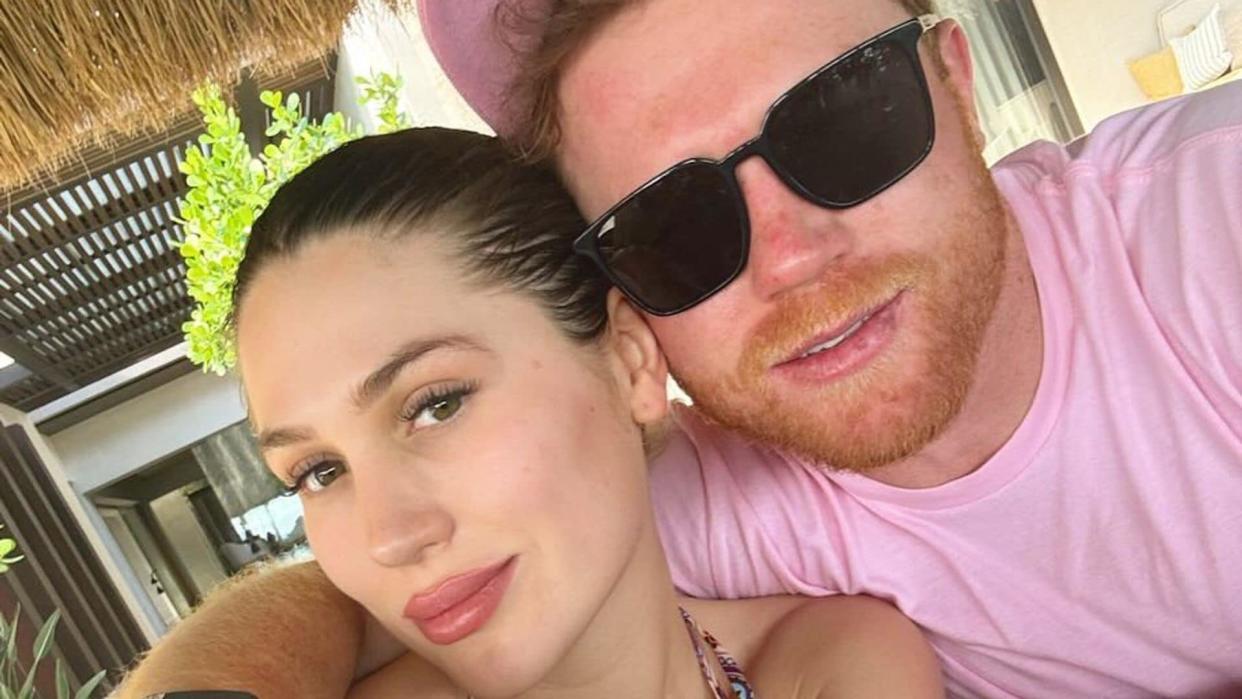 Saúl 'Canelo' Álvarez y su esposa, Fernanda Gómez