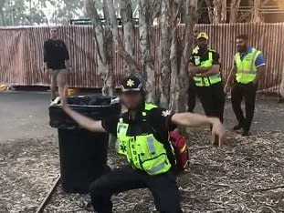 The paramedic was suspended after he was filmed dancing while in uniform: Ryan O'Connor/Facebook