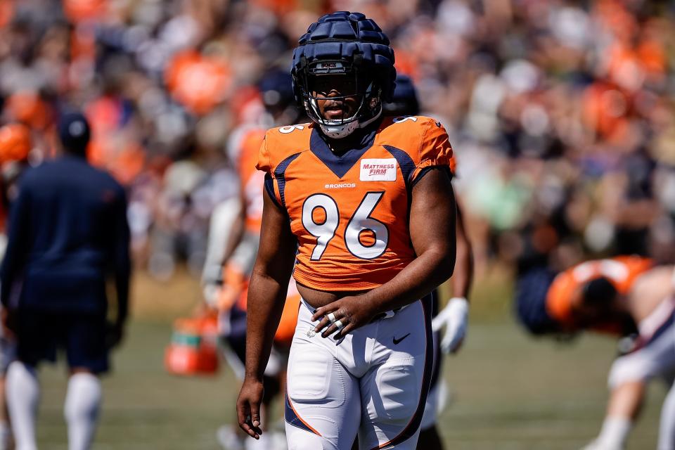 Denver's Eyioma Uwazurike has been suspended indefinitely for betting on NFL games.