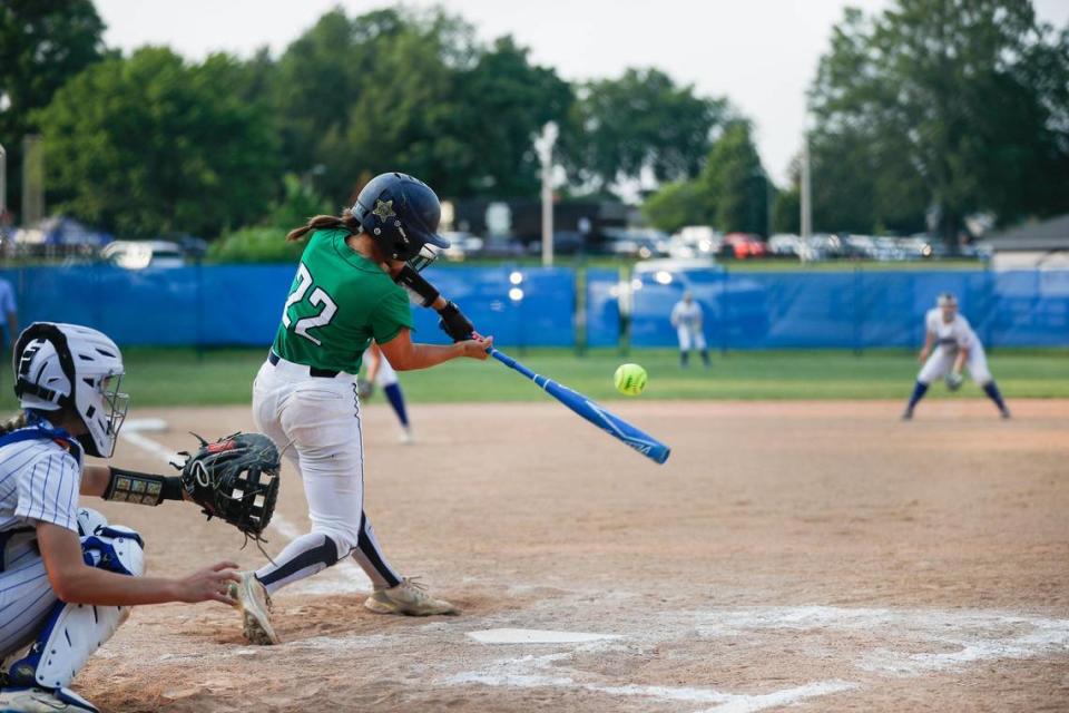 Camryn Lookadoo (22) is one of two future Kentucky Wildcats on the Great Crossing roster, joined by Delani Sullivan.