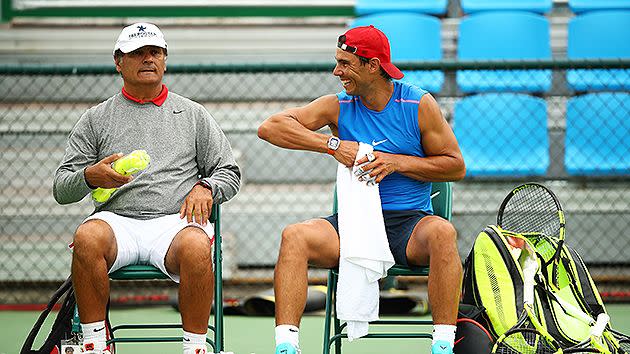 Toni Nadal didn't tell Rafael of his decision to quit. Pic: Getty