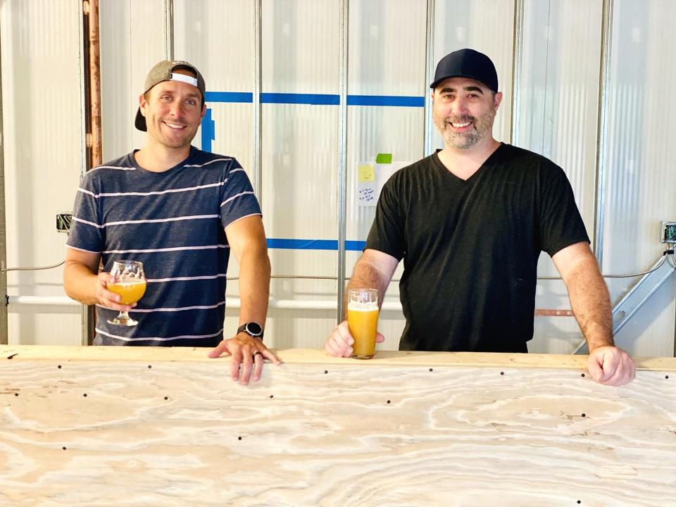 Sterling Street Brewery in Clinton is led by co-owners, business partners and longtime friends Jesse Tarbell (left) and Brian Mason.