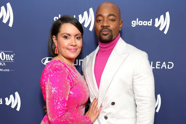 Frazer Harrison/Getty Images Brian Michael Smith and wife Denise Perez attend the GLAAD Media Awards at The Beverly Hilton on March 30, 2023 in Beverly Hills, California