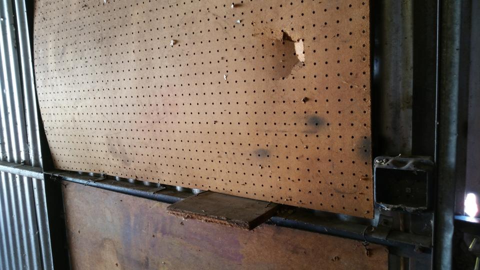 David says when he removed this pegboard from his garage, the recipe was hidden in an envelope behind the wall. (u/orestes77)