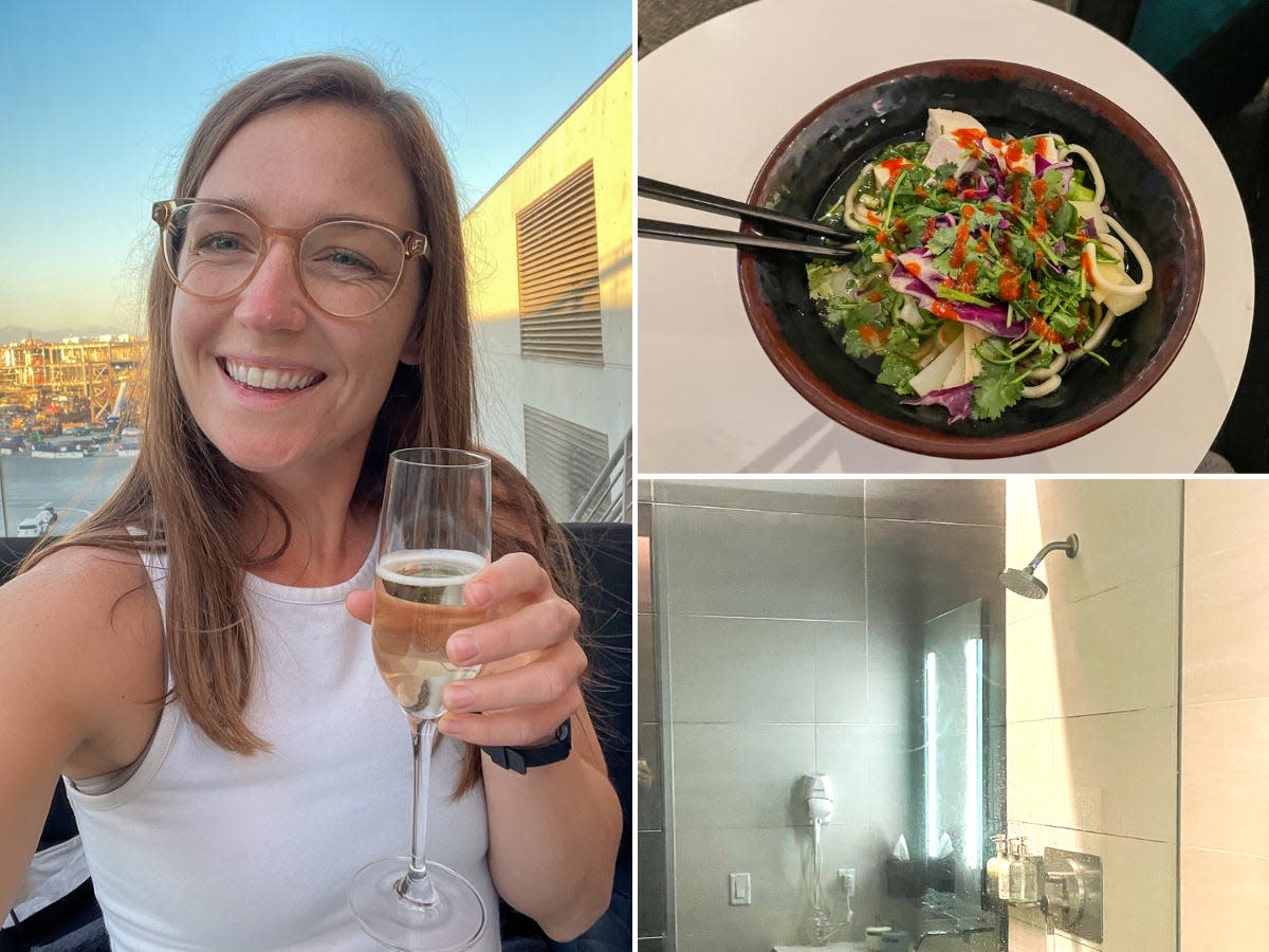 From showers to bowls of steaming ramen, Insider's author visited her first airport lounge at the Los Angeles International Airport.