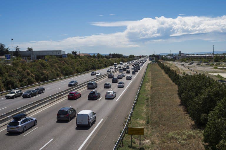 L'autoroute A7 a été bloquée par des manifestants mercredi matin (photo d'illustration). - ROMAIN LAFABREGUE / AFP