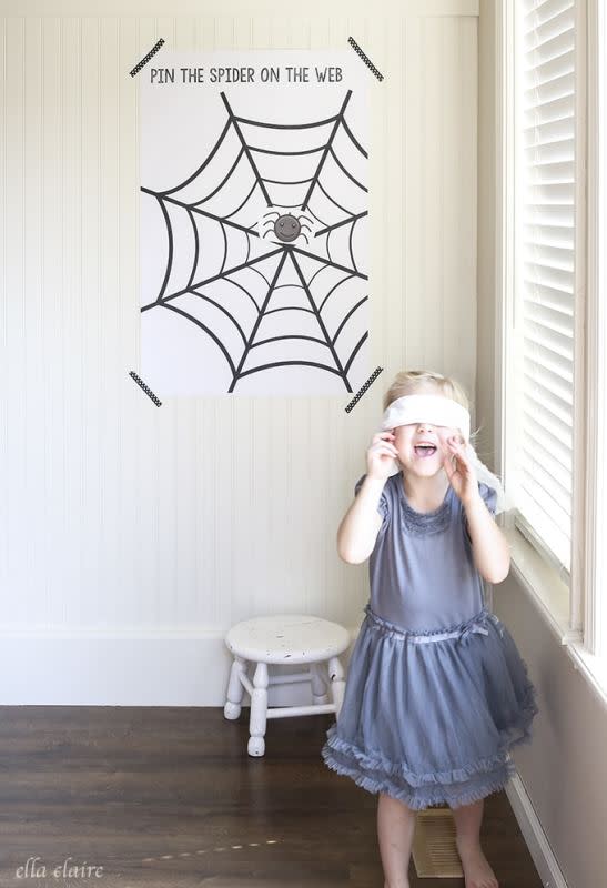 <p>Ella Claire & Co</p><p>If you’re looking for a quick and fun game to put together for the kids, head over to <a href="https://www.ellaclaireinspired.com/pin-spider-web-free-printable/" rel="nofollow noopener" target="_blank" data-ylk="slk:Ella Claire & Co;elm:context_link;itc:0;sec:content-canvas" class="link rapid-noclick-resp">Ella Claire & Co</a> for this spooktacular take on Pin the Tail on the Donkey. </p>