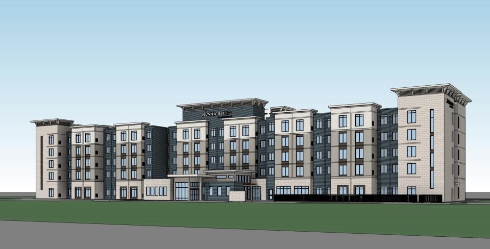 Rendering of the Residence Inn by Marriott to be built in the heart of the Pier Park shopping and entertainment district in Panama City Beach.