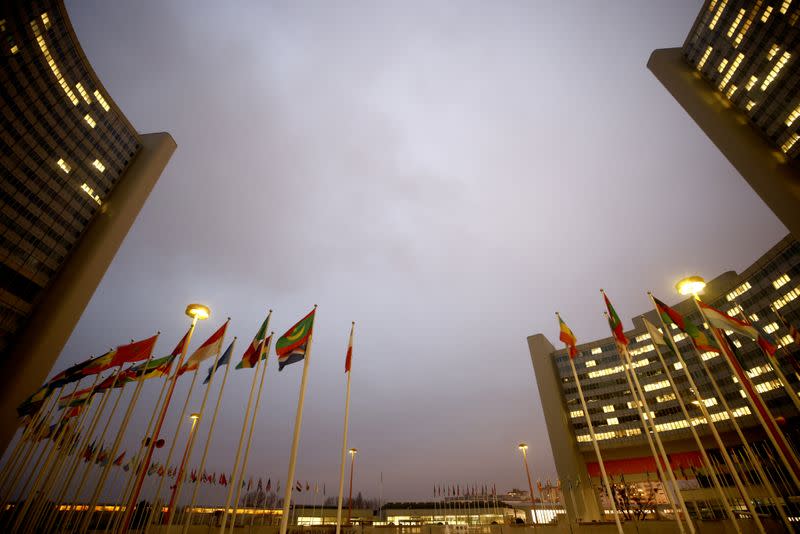 A general view of the United Nations complex, the Vienna International Centre, in Vienna