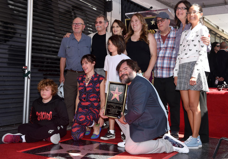 Jack Black celebrated the star with family. (Photo: Axelle/Bauer-Griffin via Getty Images)