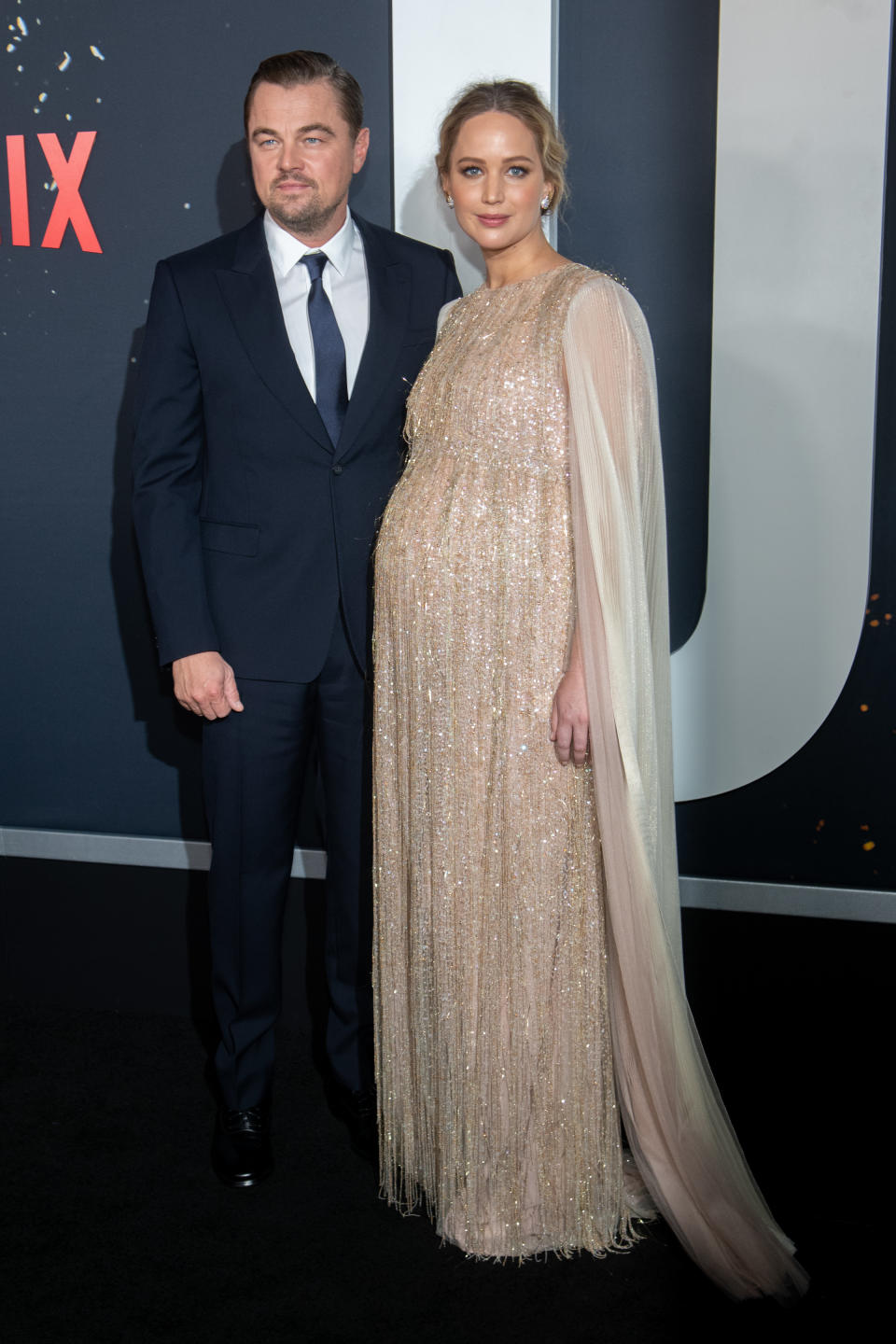 Leonardo DiCaprio and Jennifer Lawrence at the World Premiere Of Netflix's "Don't Look Up"