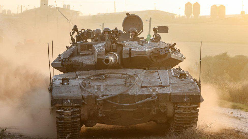 Tanque en Gaza