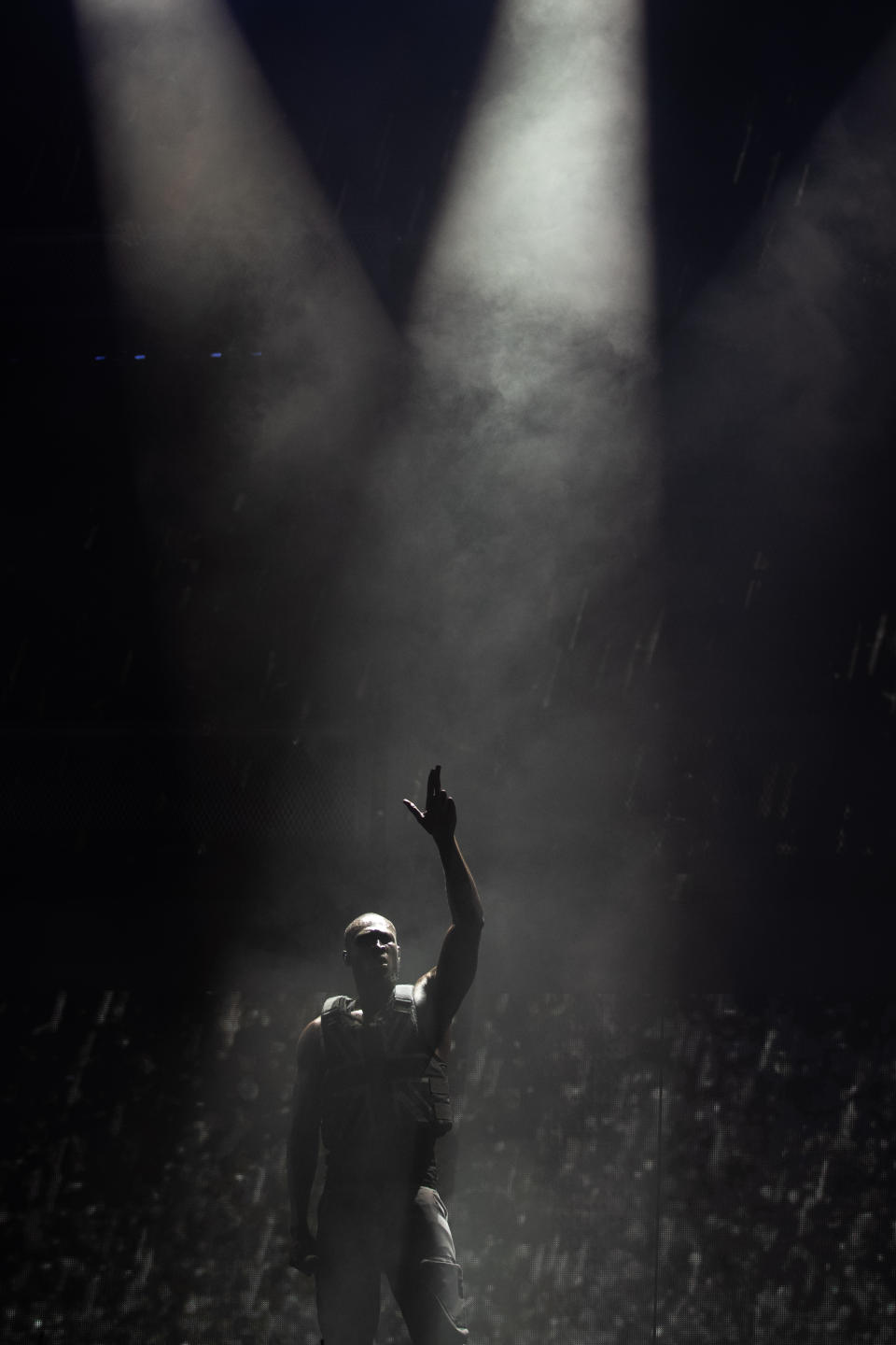 Stormzy performing on the Pyramid Stage during the Glastonbury Festival at Worthy Farm in Pilton, Somerset.