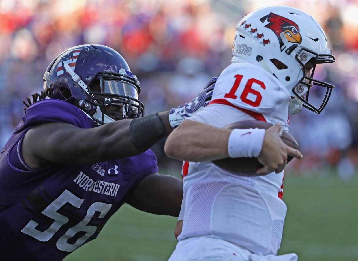 Xavier Washington was tied for second on Northwestern with 4.5 sacks in 2016. (Getty)