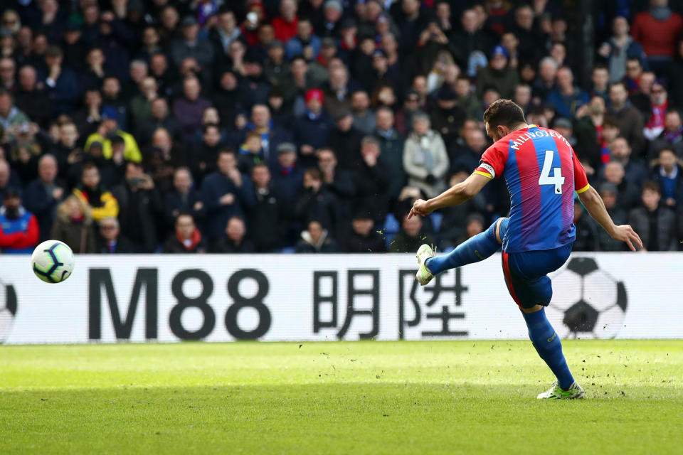 Milivojevic scores his eighth penaty of the season…