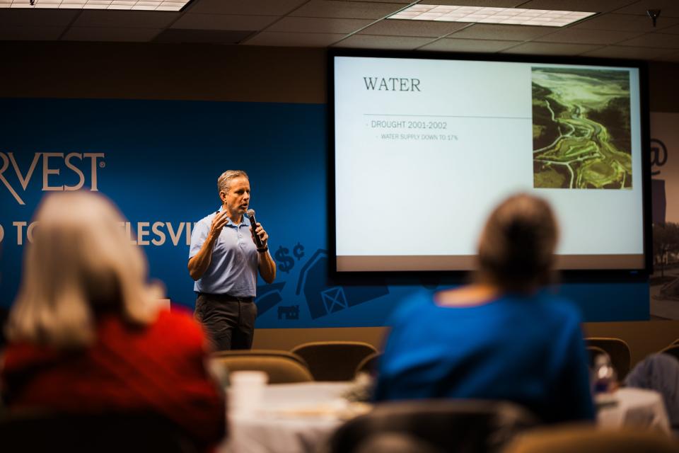 Water Utilities Director Terry Lauritsen spoke in depth on what the city has done over the last two decades to address water supply issues on Thursday night.