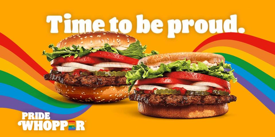 Burger King's ad for its "Pride Whopper"