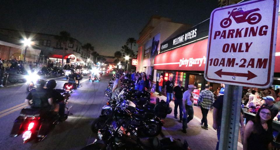Bikers rule the night on Main Street in Daytona Beach as Bike Week 2023 shifted into high gear. The 83rd Annual Bike Week will unfold March 1-10 in Daytona Beach and throughout Central Florida.