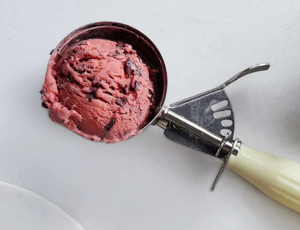 Homemade Cherries Jubilee Ice Cream