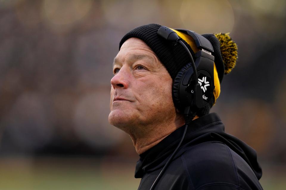 Iowa coach Kirk Ferentz earned a $500,000 bonus after his team beat Minnesota on Saturday.