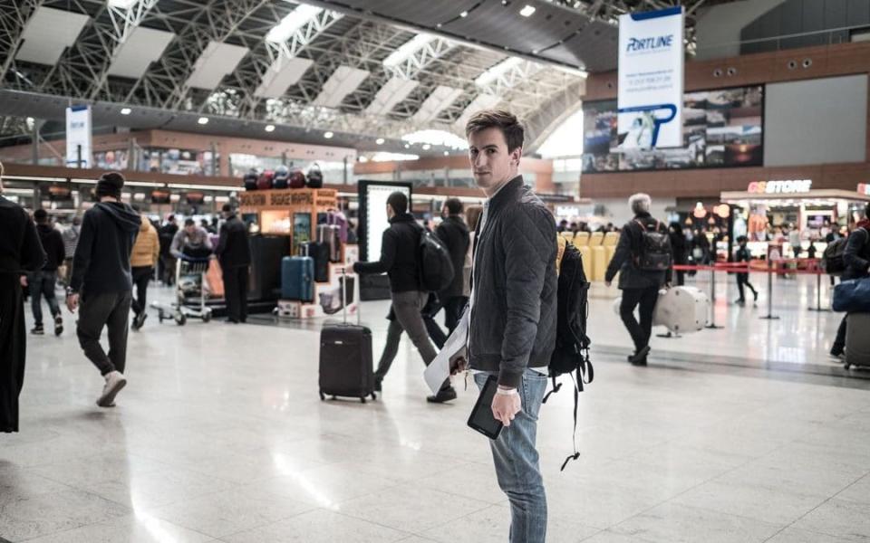 Raf Sanchez at Istanbul's Sabiha Gökçen airport - Credit: Alexandra Howland