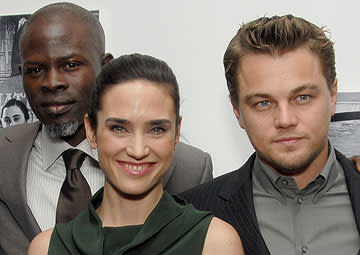 Djimon Hounsou , Jennifer Connelly and Leonardo DiCaprio at the New York premiere of Warner Bros. Blood Diamond