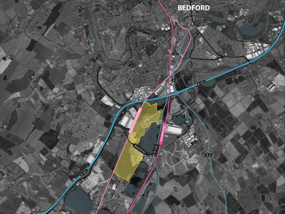 The large parcel of land in Bedfordshire purchased by Universal Destinations & Experiences (Supplied)