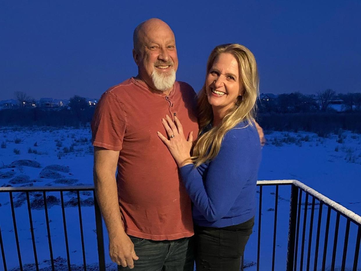 Christine Brown has married David Woolley, whom she got engaged to in April 2023.