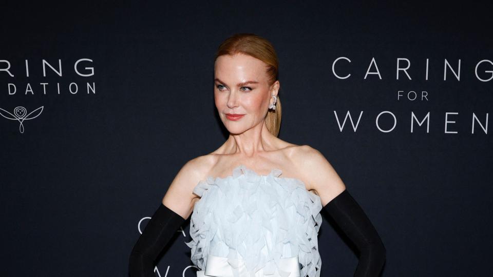 us australian actress nicole kidman arrives for the kering foundations second annual caring for women dinner at the pool in new york city on september 12, 2023 salma hayek pinault, francois henri pinault, zoe kravitz, cindy sherman, christy turlington burns, olivia wilde, oprah winfrey and malala yousafza will co chair the kering foundations second annual caring for women dinner photo by kena betancur afp photo by kena betancurafp via getty images