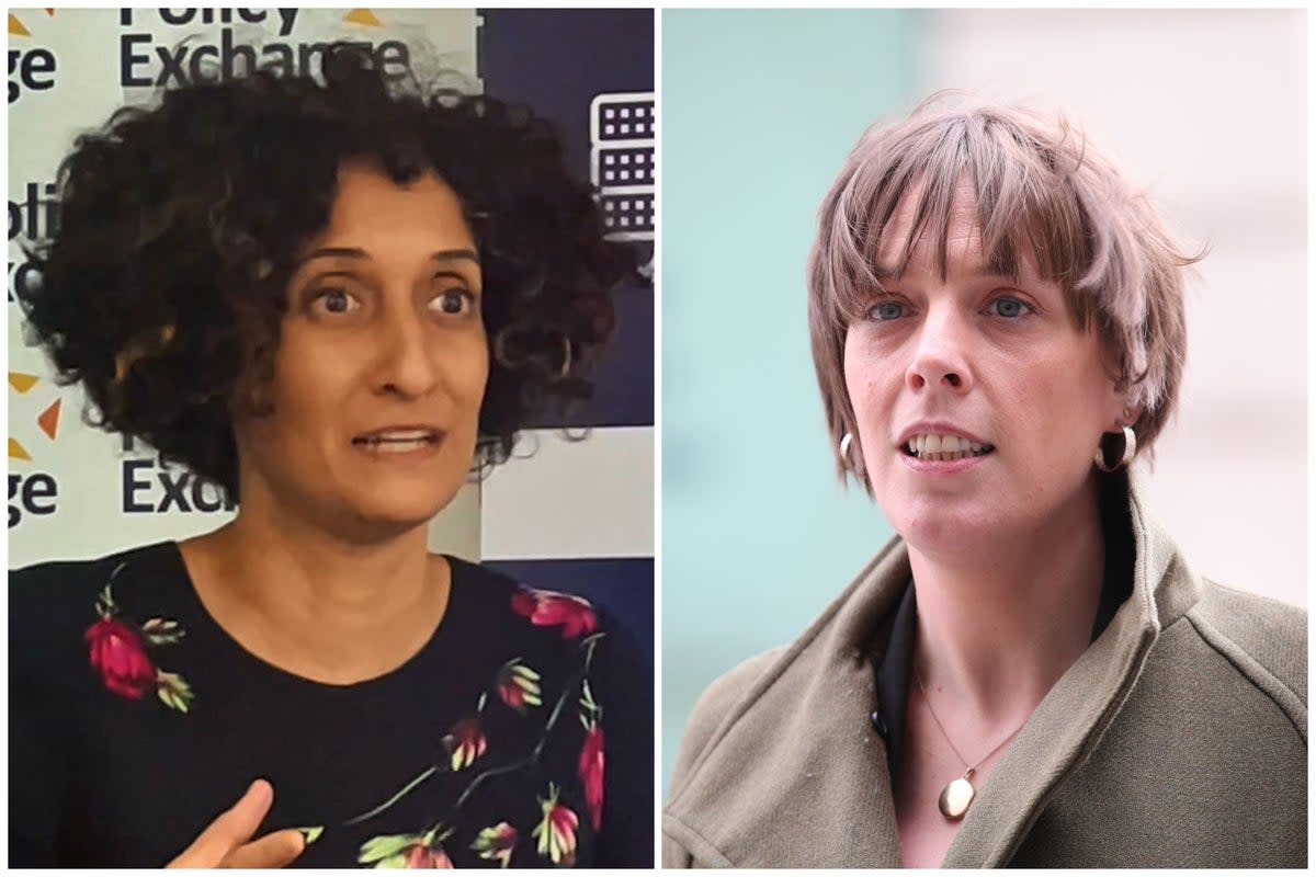 Katharine Birbalsingh (left) has called on Jess Phillips (right) to tackle her ‘unconscious bias’  (PA)