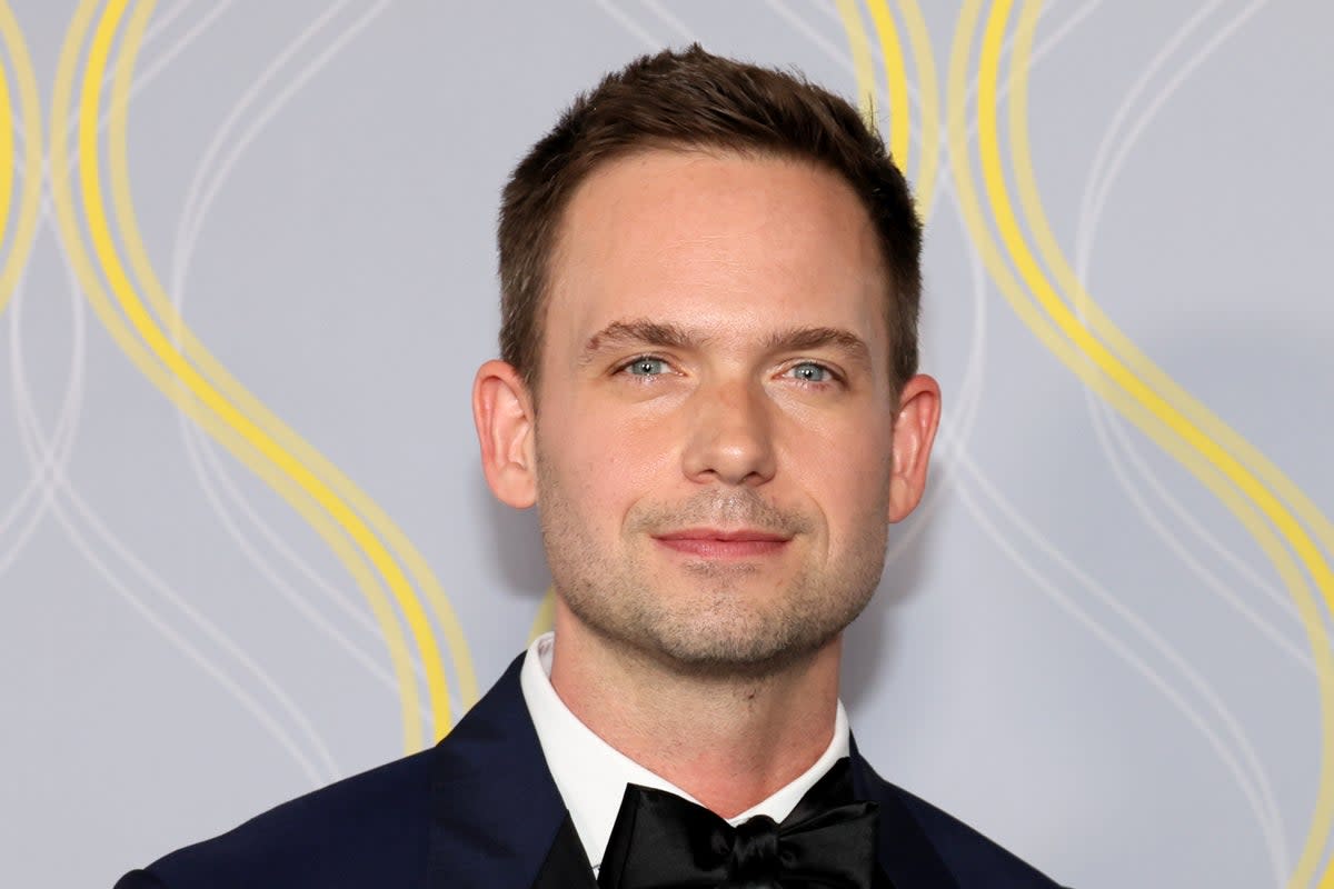 Patrick J. Adams has apologised for sharing pictures of his Suits castmates amid actors strike  (Getty Images)
