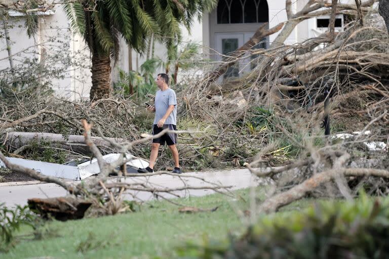 Árboles caídos en el barrio de Binks Estate en Wellington, Florida. Photo: Amy Beth Bennett/TNS via ZUMA Press Wire/dpa