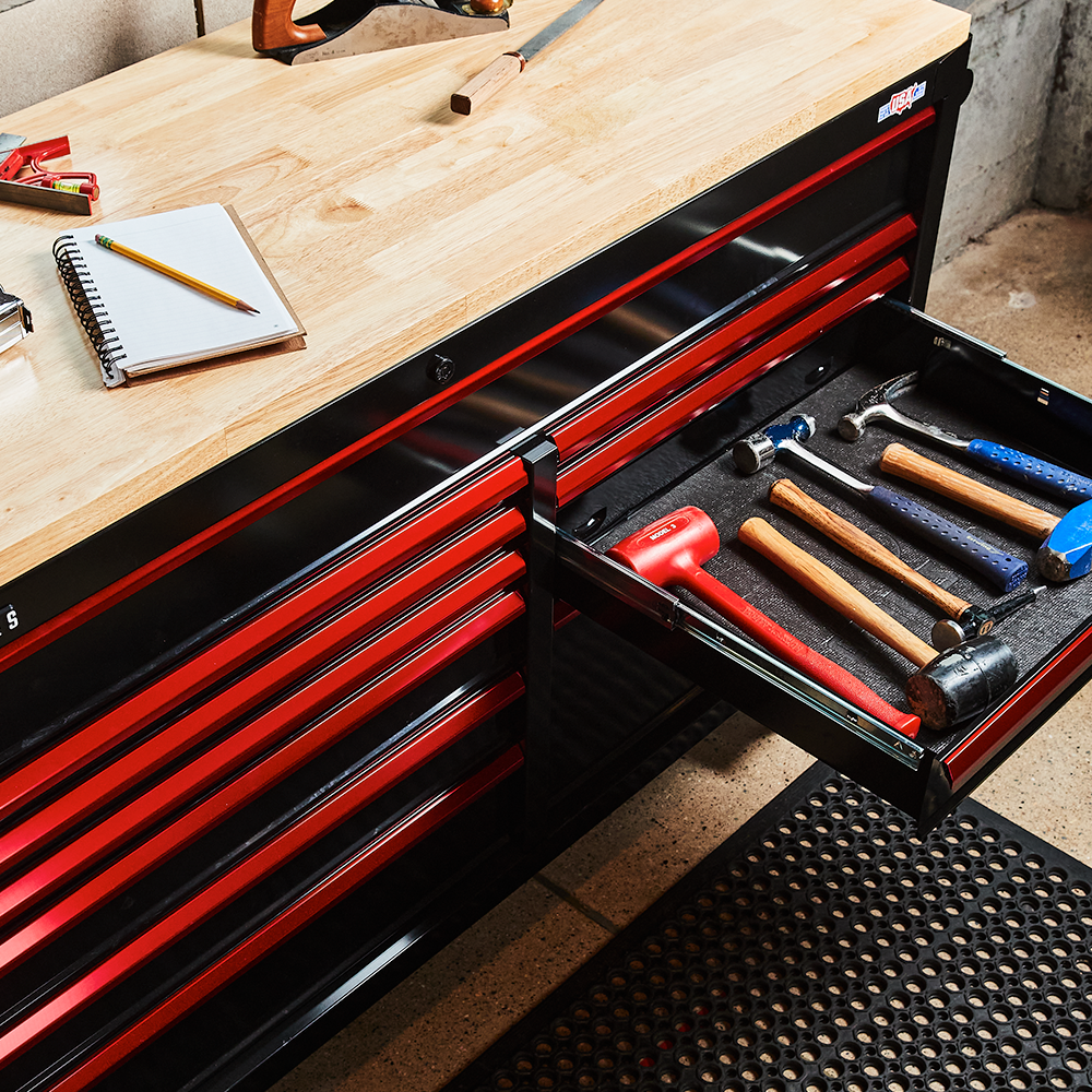 <p><a href="https://www.craftsman.com/products/cmstvs6311bk/craftsman%C2%AE-v-series%E2%84%A2-63-wide-11-drawer-mobile-workstation" rel="nofollow noopener" target="_blank" data-ylk="slk:Shop Now;elm:context_link;itc:0;sec:content-canvas" class="link rapid-noclick-resp">Shop Now</a></p><p>CMSTVS6311BK Rolling Tool Cabinet</p><p>craftsman.com</p><p>$6311.00</p>