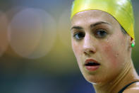 Stephanie Rice of Australia finishes the Women's 400m Individual Medley Heat 4 in first place held at the National Aquatics Center during Day 1 of the Beijing 2008 Olympic Games on August 9, 2008 in Beijing, China. Stephanie Rice of Australia finished the race in a time of 4:35:11. (Photo by Adam Pretty/Getty Images)